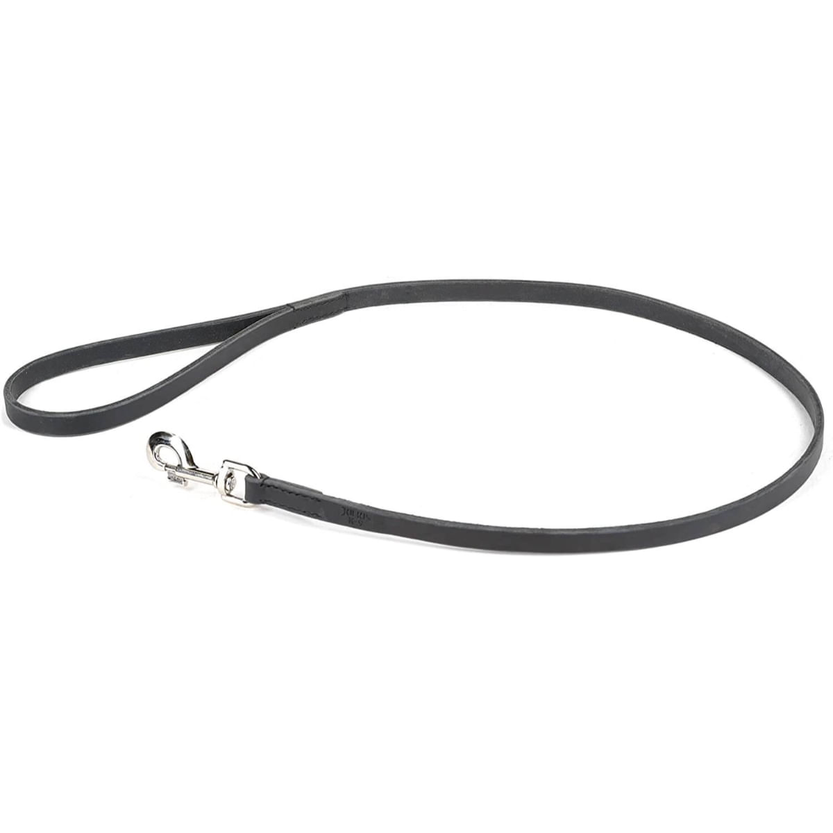 JULIUS-K9, lesă din piele de bivol fără mâner câini, piele, bandă, negru JULIUS-K9, lesă din piele de bivol fără mâner câini, piele, bandă, 10mm x1m, negru - poza 2