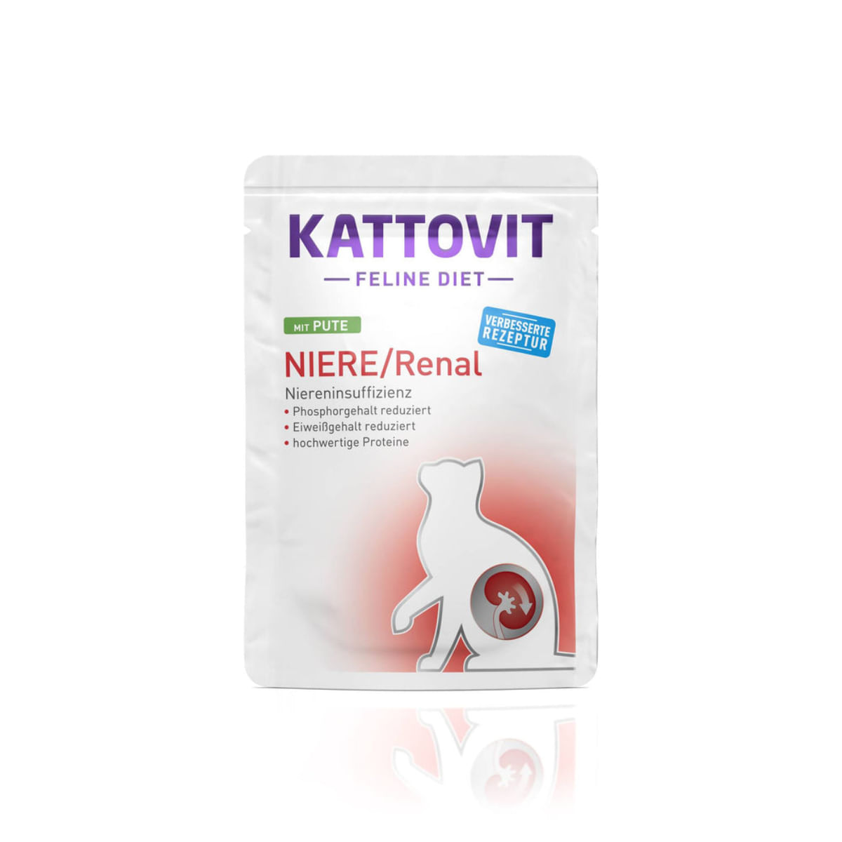 KATTOVIT Renal, Curcan, dietă veterinară, plic hrană umedă pisici, sistem renal, (în sos), bax, 85g x 24buc - poza 3