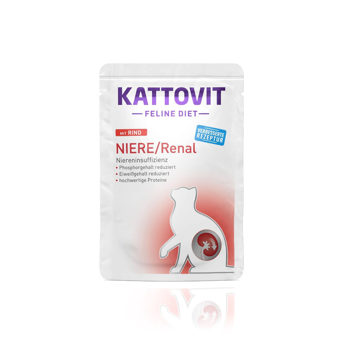 KATTOVIT Renal, Vită, dietă veterinară, plic hrană umedă pisici, sistem renal, (în sos), 85g - poza 2