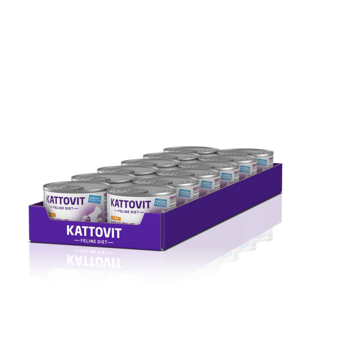 KATTOVIT Sensitive, Pui, dietă veterinară, conservă hrană umedă fără cereale pisici, alergii, (în aspic), bax, 185g x 12buc - poza 2