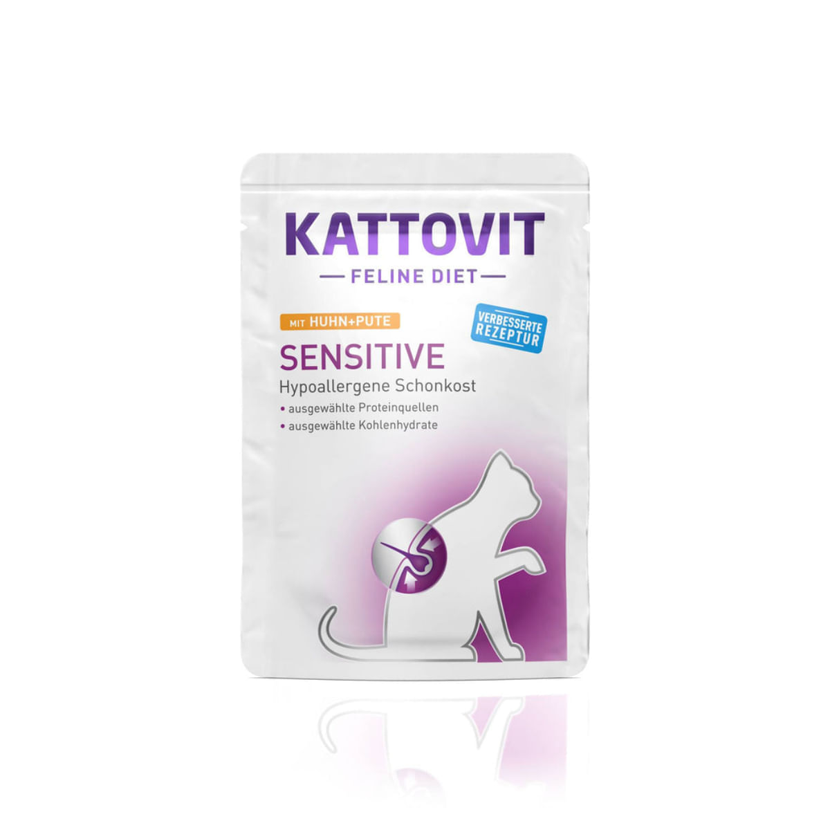 KATTOVIT Sensitive, Pui și Curcan, dietă veterinară, plic hrană umedă pisici, alergii, (în sos), 85g - poza 1