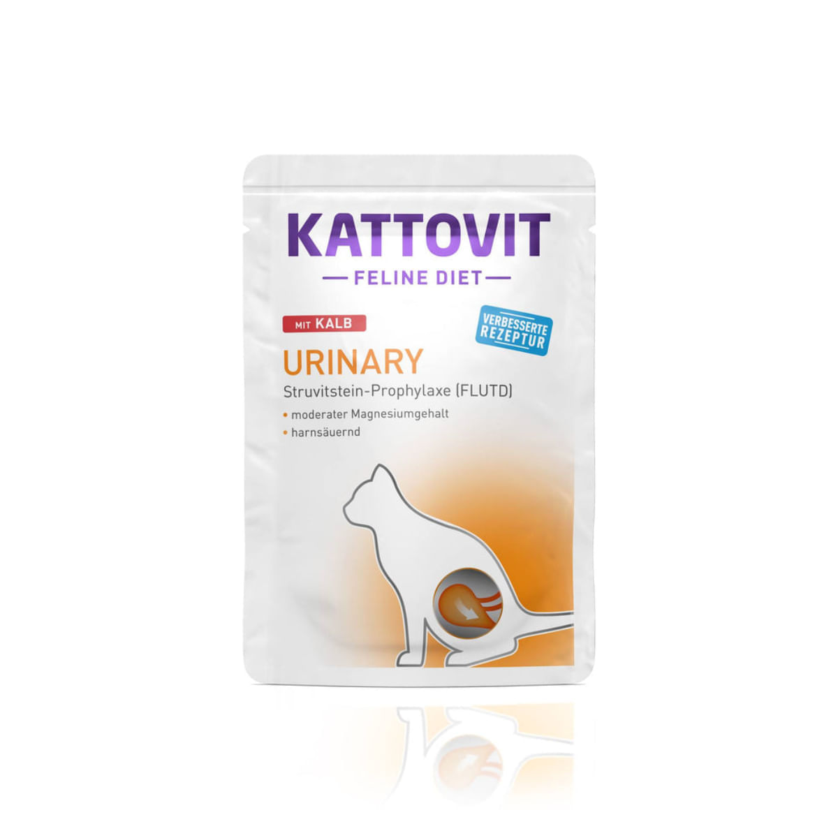 KATTOVIT Urinary, Vițel, dietă veterinară, plic hrană umedă pisici, sistem urinar, (în sos), 85g