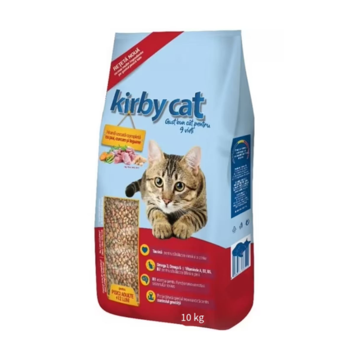 KIRBY CAT, Pui și Curcan, hrană uscată pisici, 10kg - poza 2