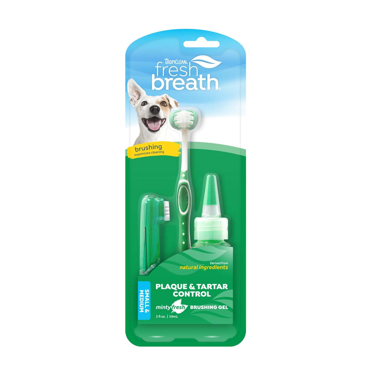Kit Igiena Orala Caini de Talie Mica, TropiClean Oral Care, 59 ml - poza 1