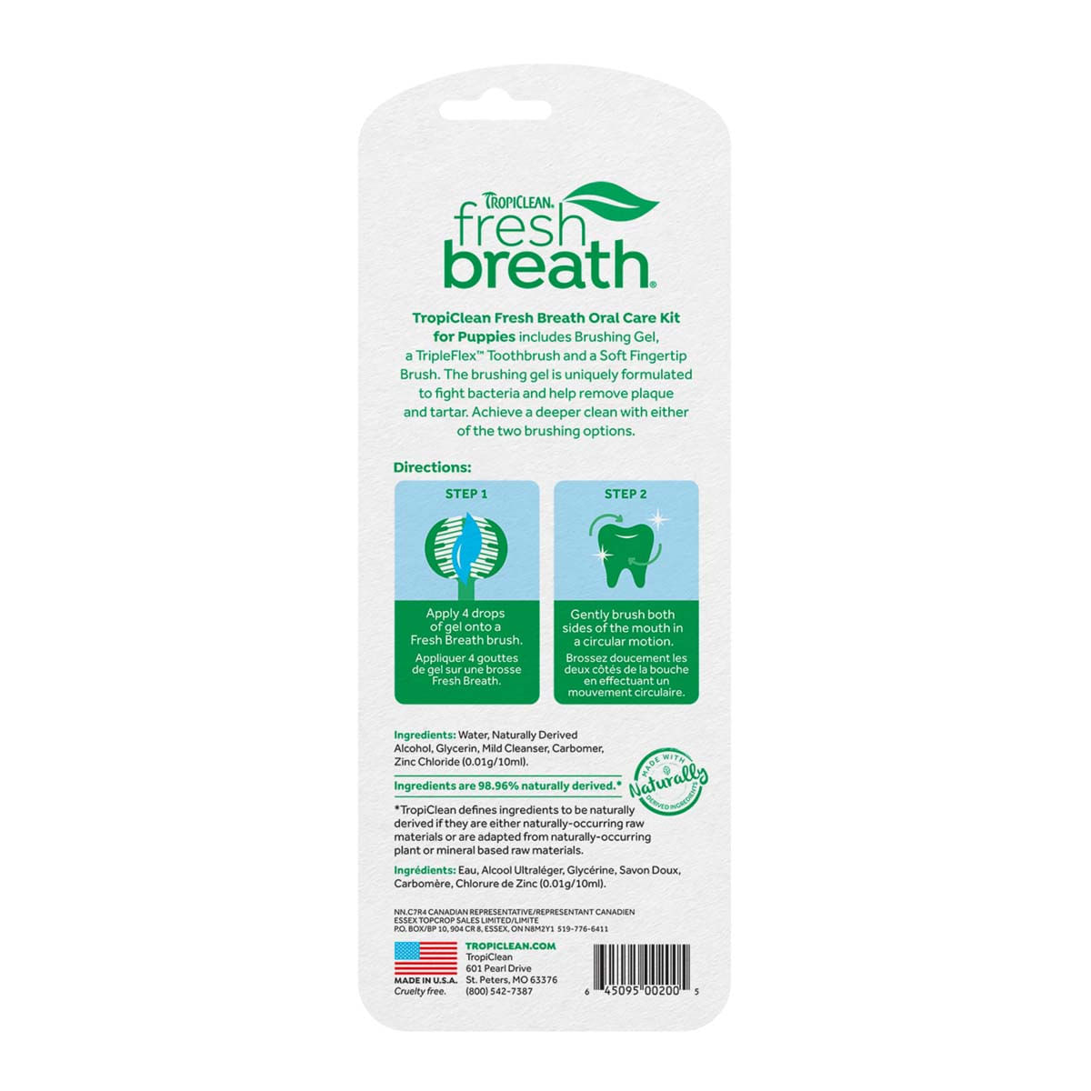 Kit Igiena Orala Fresh Breath Puppy TropiClean, 59 ml - poza 3