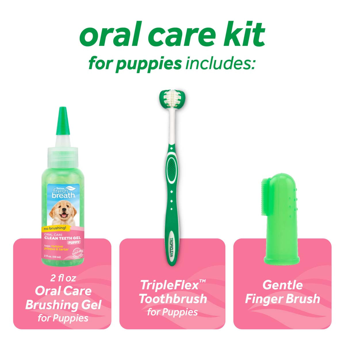 Kit Igiena Orala Fresh Breath Puppy TropiClean, 59 ml - poza 5