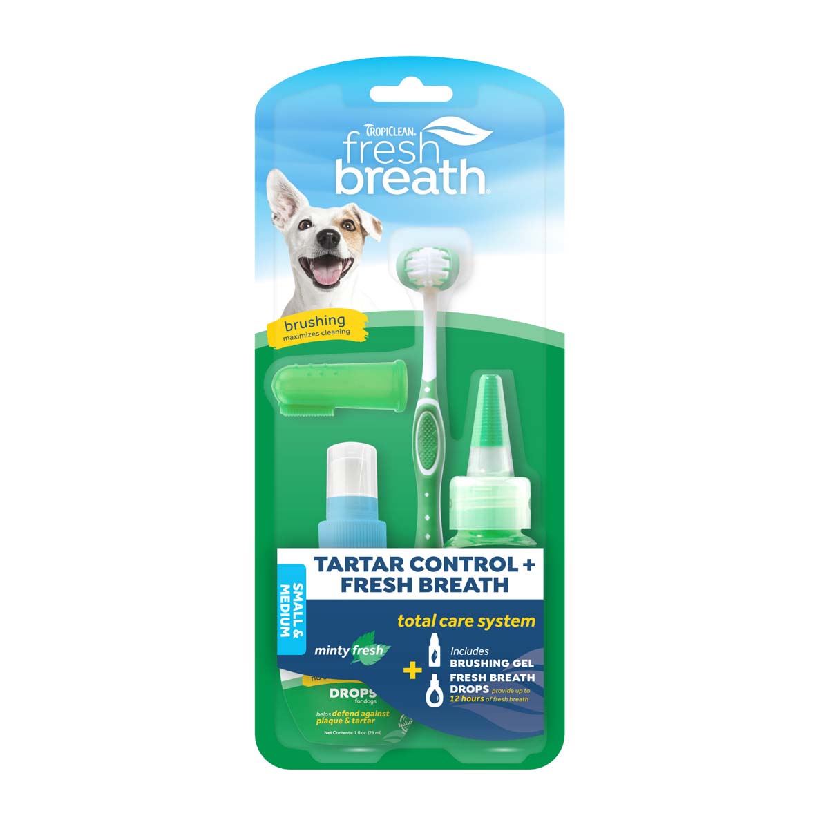 Kit Igiena Orala pentru Caini Talie Mica, Advanced Whitening TropiClean, 59 ml - poza 2