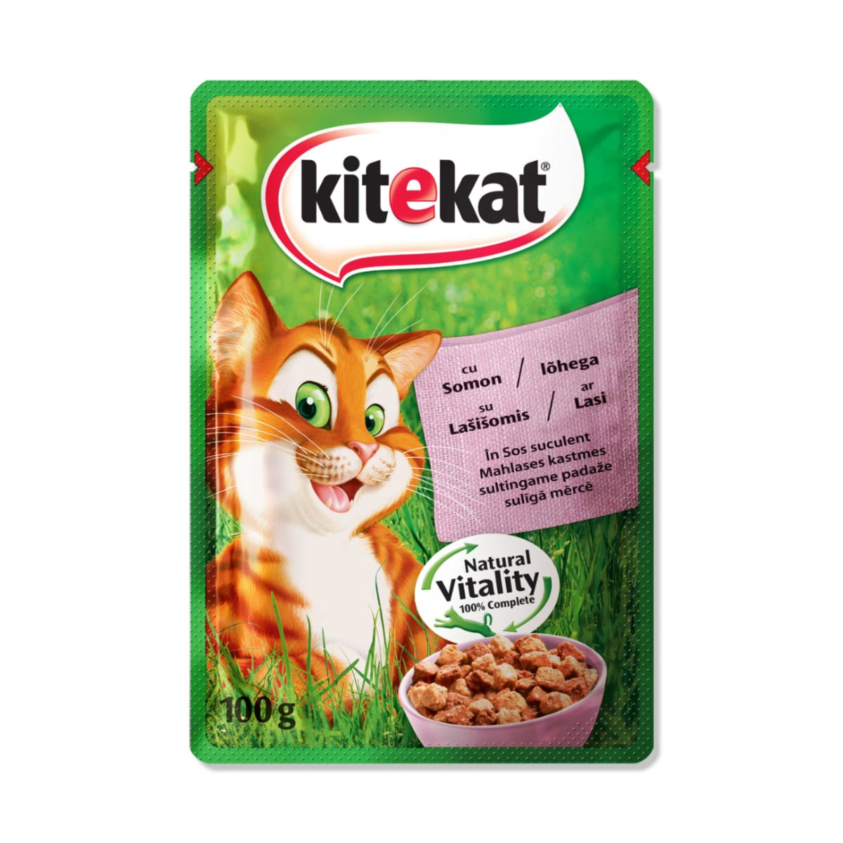 KITEKAT Natural Vitality, Somon, plic hrană umedă pisici, (în sos), 100g - poza 1