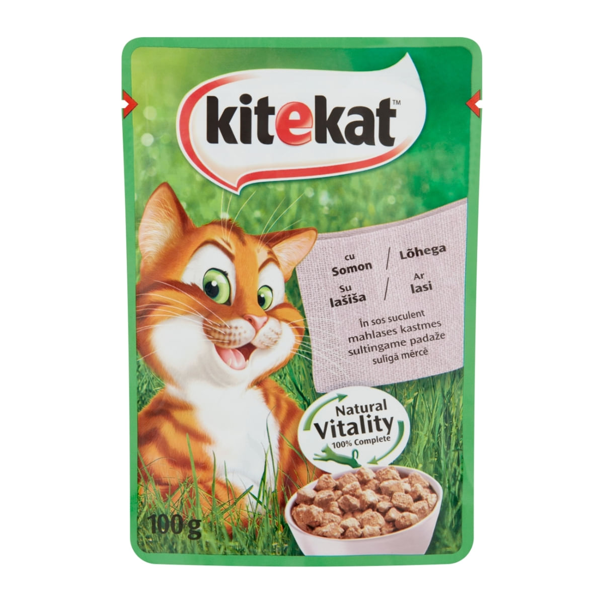 KITEKAT Natural Vitality, Somon, plic hrană umedă pisici, (în sos), 100g - poza 2