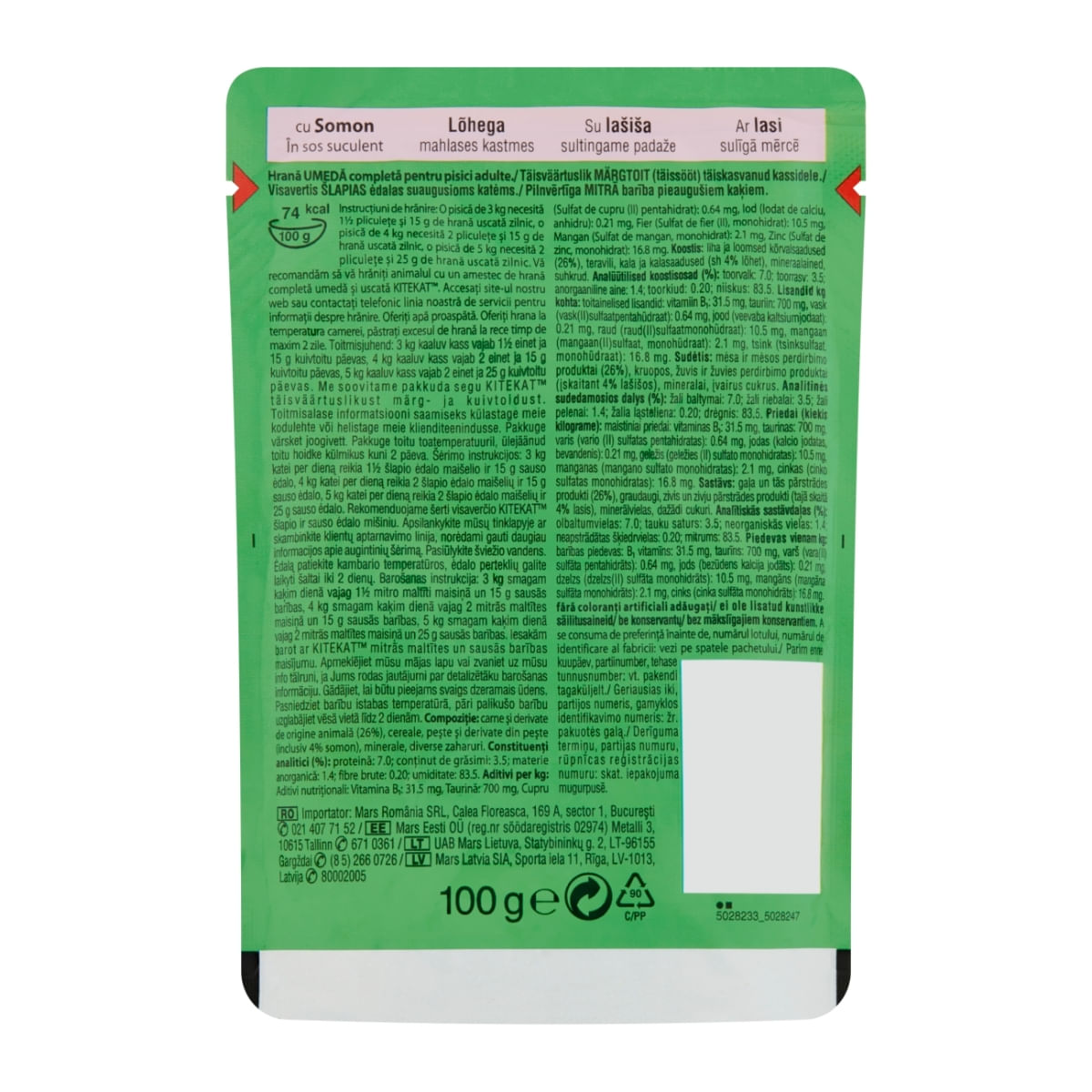 KITEKAT Natural Vitality, Somon, plic hrană umedă pisici, (în sos), 100g - poza 4