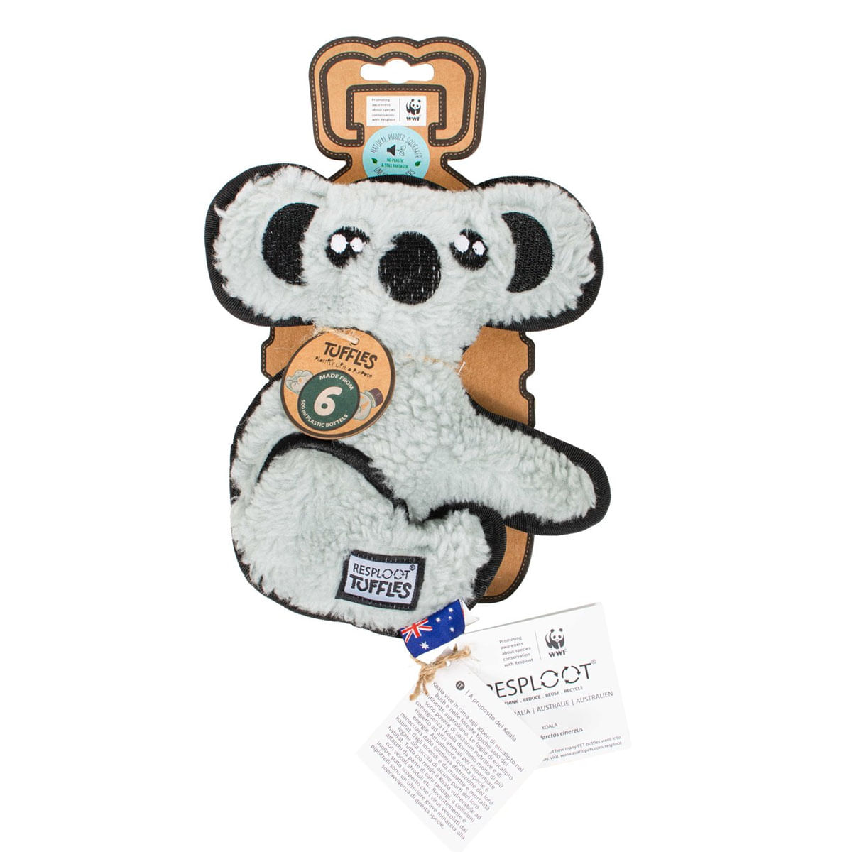 Koala Tuffles WWF, Jucărie pentru caini, din materiale reciclate, 23 x 22 cm Koala Tuffles WWF, Jucărie pentru caini, din materiale reciclate, 23 x 22 cm - poza 1