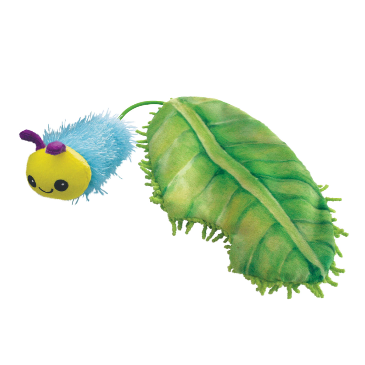 KONG Flingaroo Caterpillar, jucărie stimulare pândă pisici, catnip, textil, multicolor, 1buc - poza 3