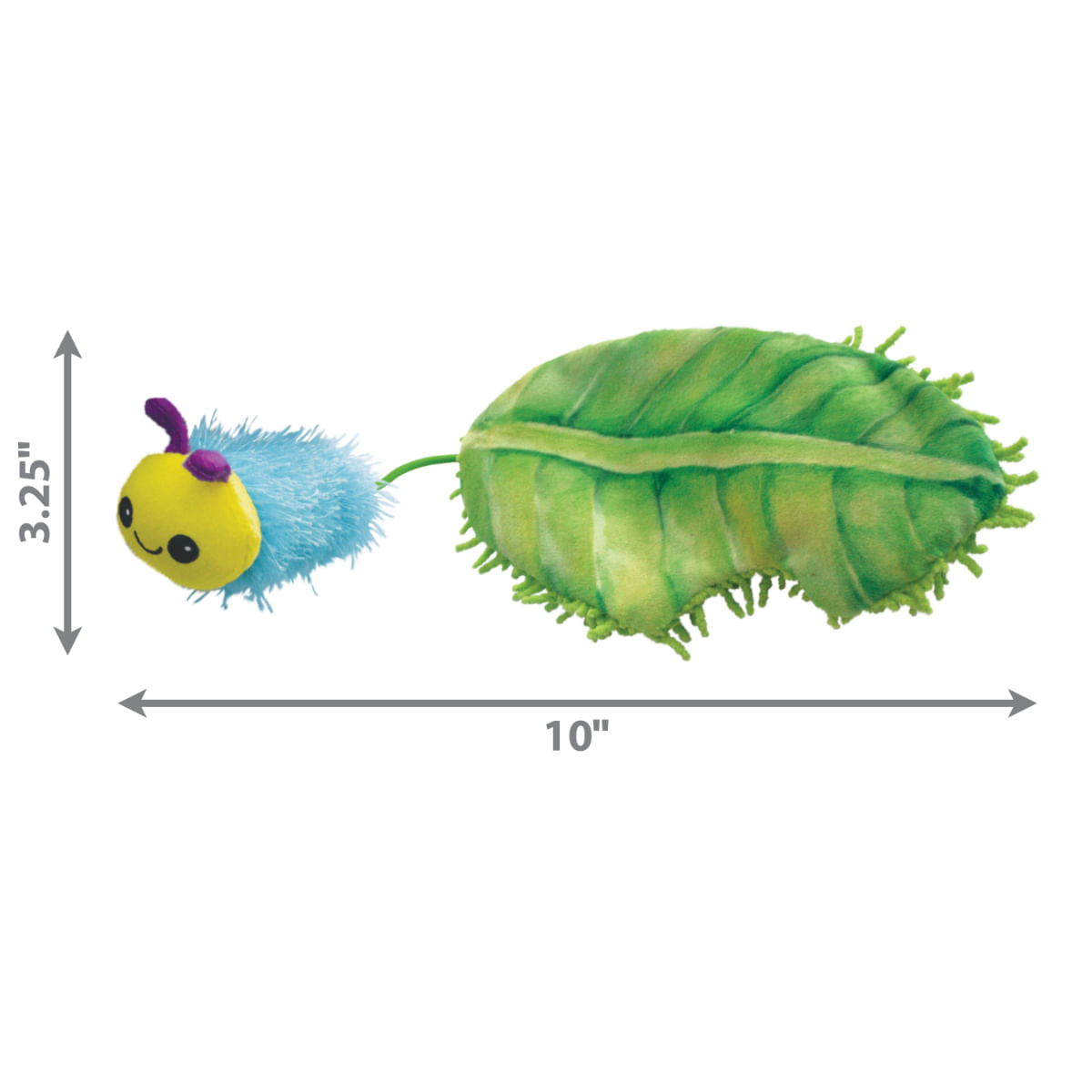 KONG Flingaroo Caterpillar, jucărie stimulare pândă pisici, catnip, textil, multicolor, 1buc - poza 4