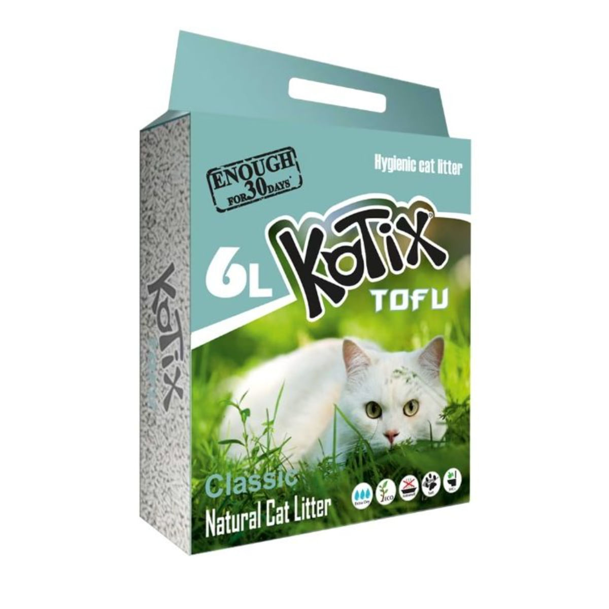 KOTIX Classic, așternut igienic pisici, peleți, tofu, aglomerant, neutralizare mirosuri, biodegradabil, 6l - poza 2