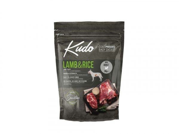 Kudo Adult Mini Sensitive, Hrana Uscata Presata la Rece, Miel si Orez, 3 kg