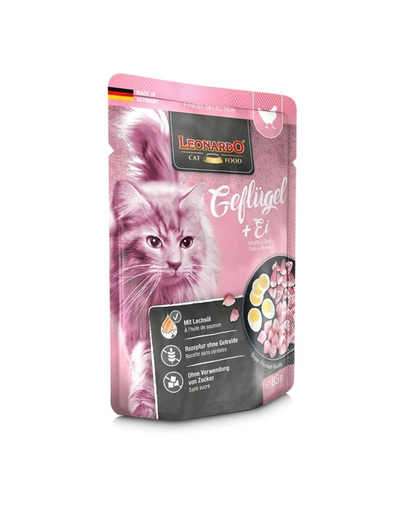 LEONARDO Finest Selection hrana umeda pentru pisici, pasari de curte si oua 85 g