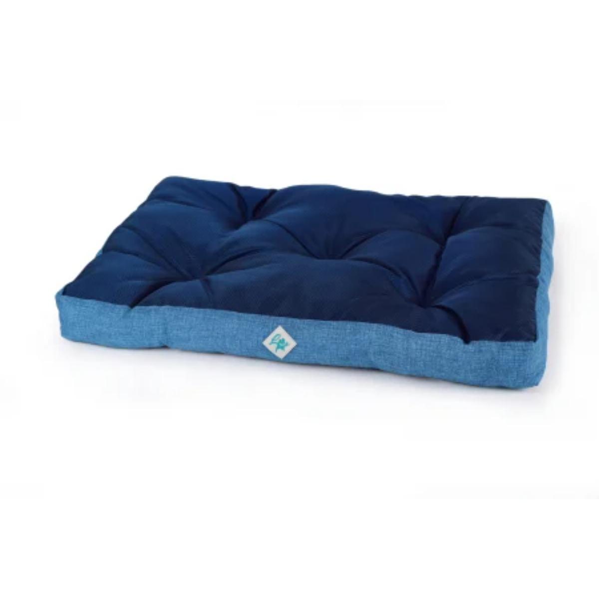 LEOPET, saltea dreptunghiulara câini, poliester oxford, rezistent la apă, albastru, 90x65x10cm - poza 1