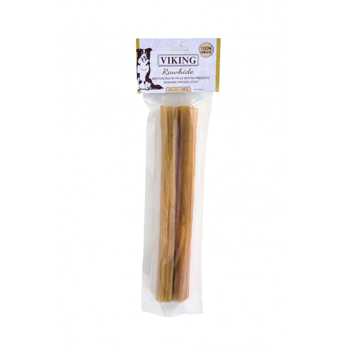 LEOPET Viking Baton Piele Presata, L-XL, Vită, punguță recompense fără cereale câini, 180g - poza 1