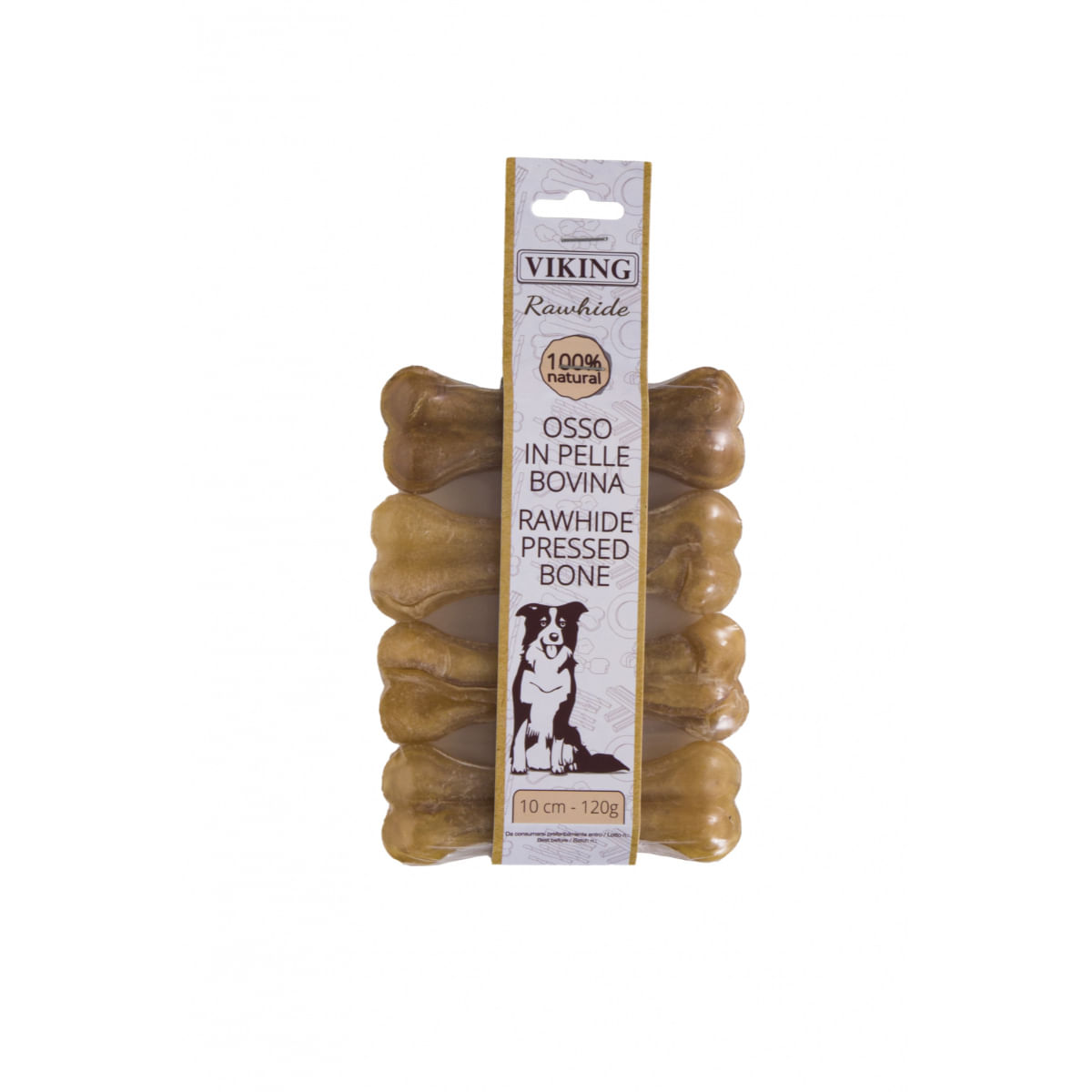LEOPET Viking Os Piele Presata, M, Vită, punguță recompense fără cereale câini, 120g - poza 2