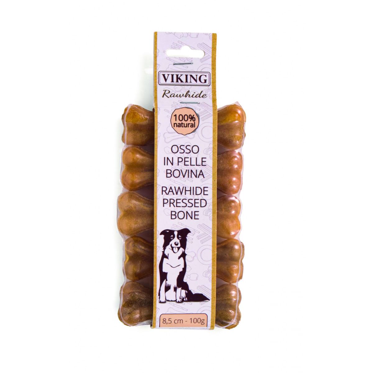 LEOPET Viking Os Piele Presata, XS-M, Vită, punguță recompense fără cereale câini, 100g - poza 2