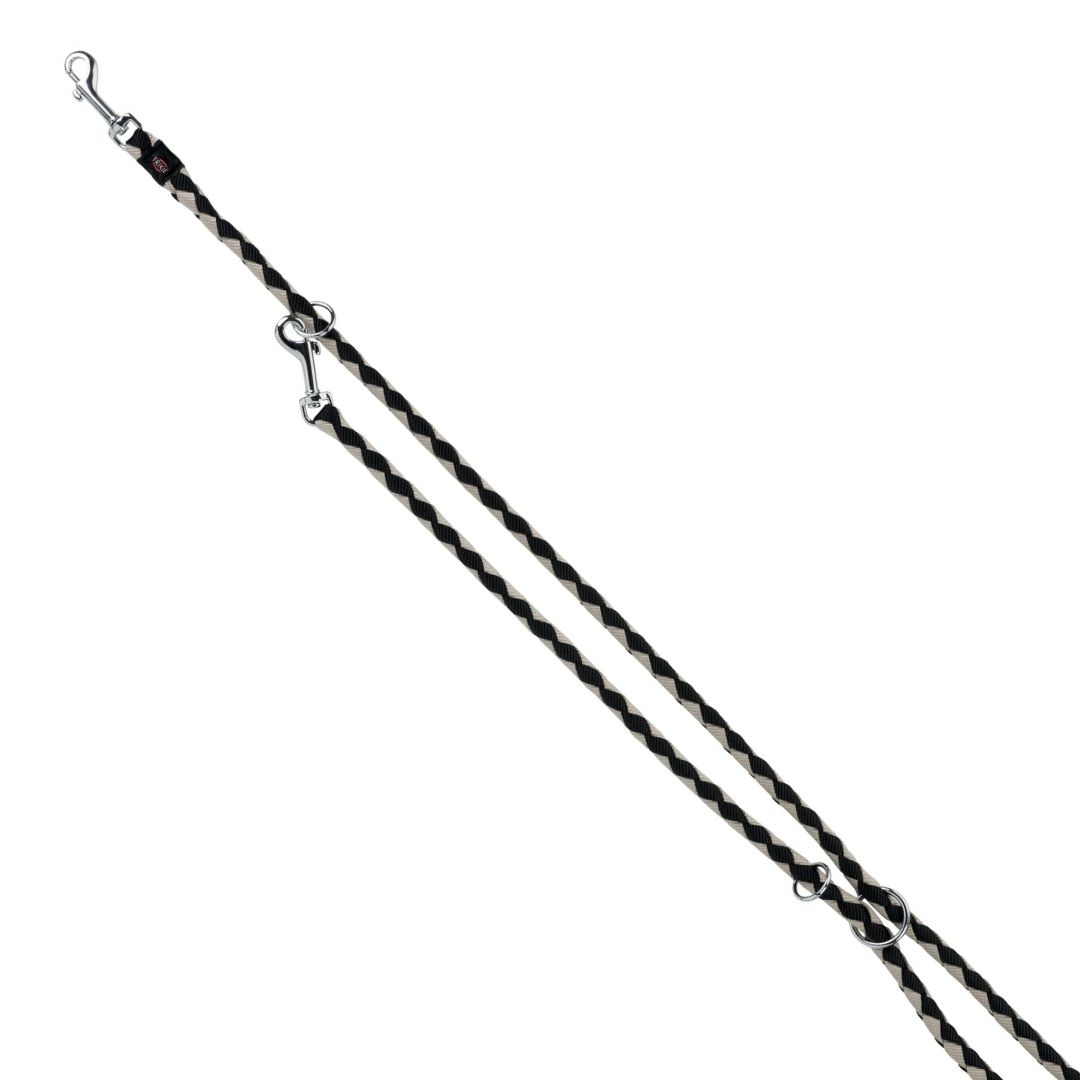 Lesa Coarda Cavo Reglabila 2 m/12 mm Negru/Gri 14351