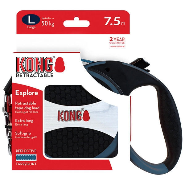 Lesa Retractabila Kong Explore, 7.5m-50 Kg, Albastru - poza 4