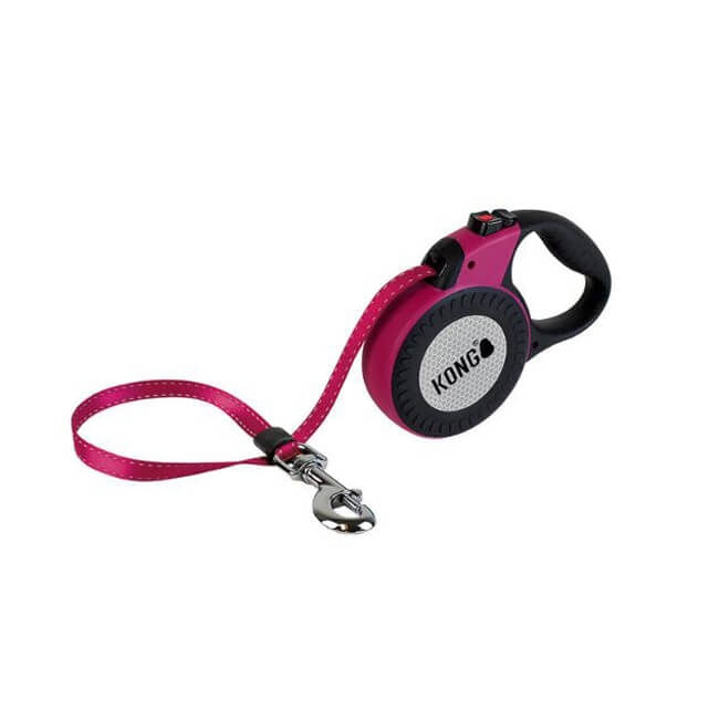 Lesa Retractabila Kong Reflect L, 5m-50 Kg, Fucsia - poza 1