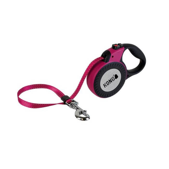 Lesa Retractabila Kong Reflect M, 5m-30 Kg, Fucsia - poza 1