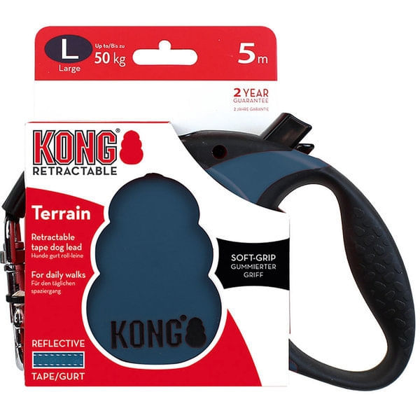 Lesa Retractabila Kong Terrain L, 5m-50 Kg, Albastru - poza 5