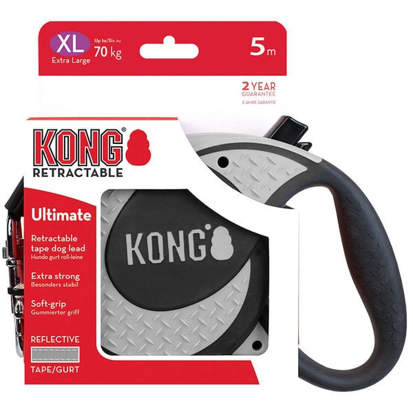 Lesa Retractabila Kong Ultimate 5m-70 Kg, Gri - poza 2