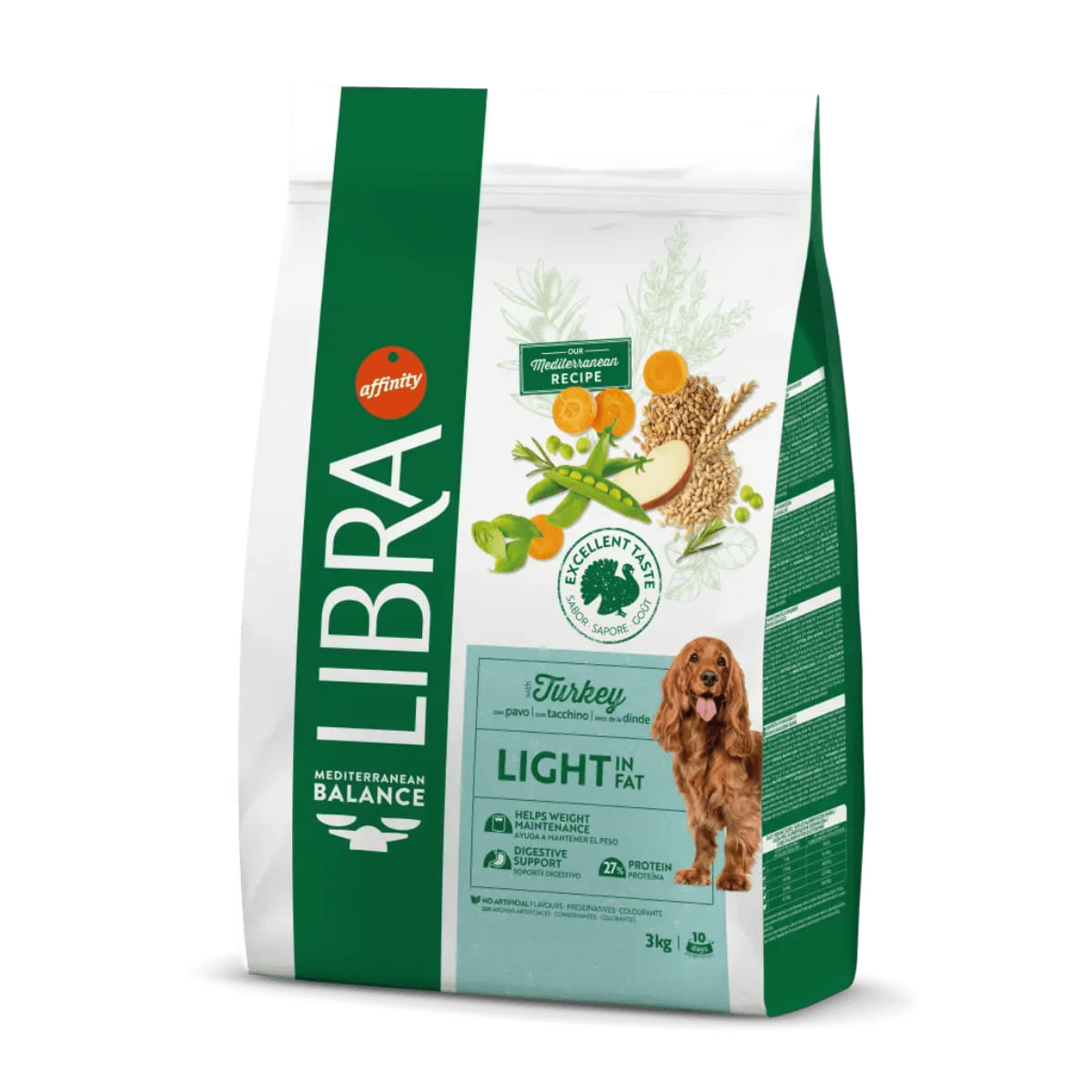 LIBRA Mediterranean Balance Light in Fat, XS-XL, Curcan, hrană uscată câini, obezitate, 12kg - poza 3