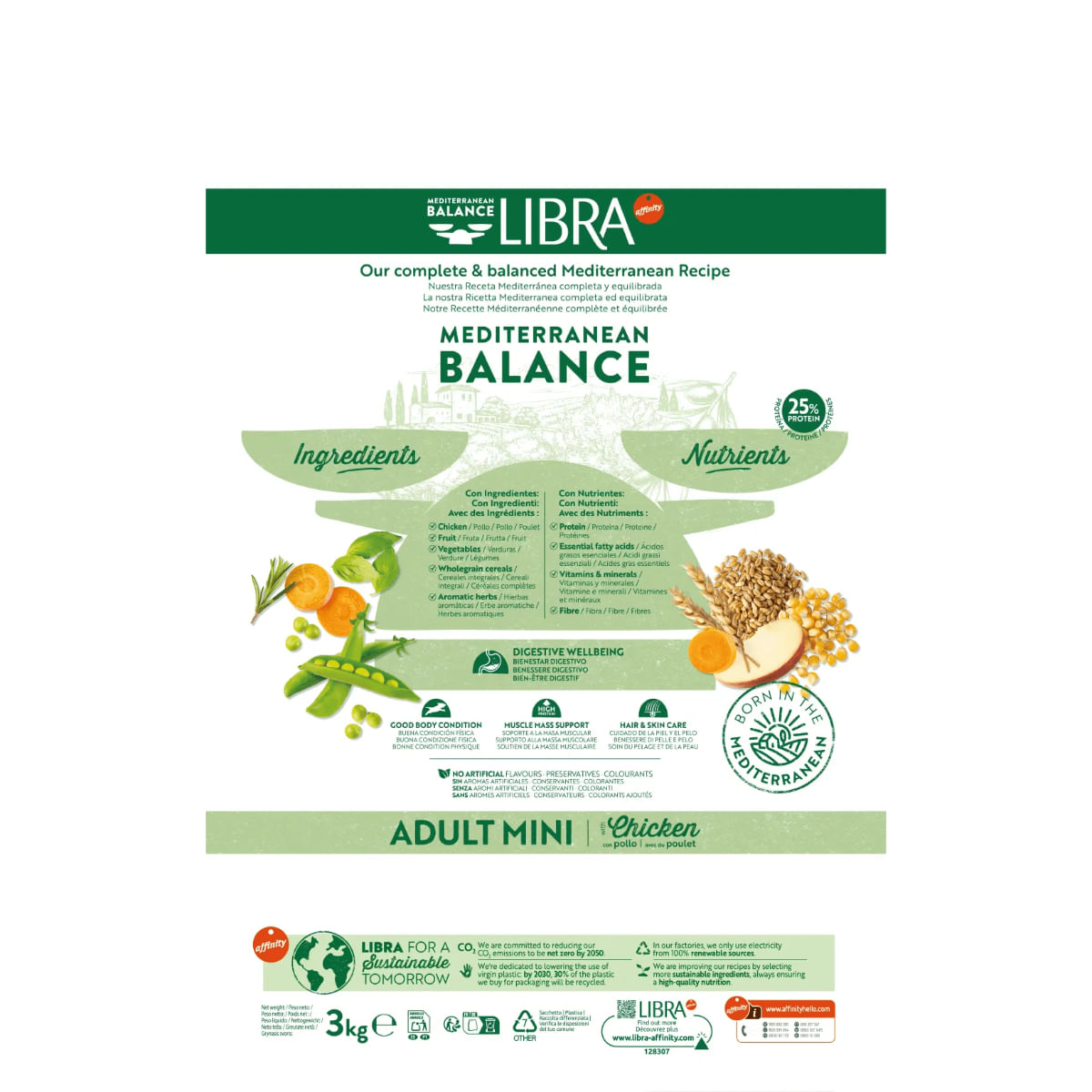 LIBRA Mediterranean Balance Mini Adult, XS-S, Pui și Fructe, hrană uscată câini, 8kg - poza 4