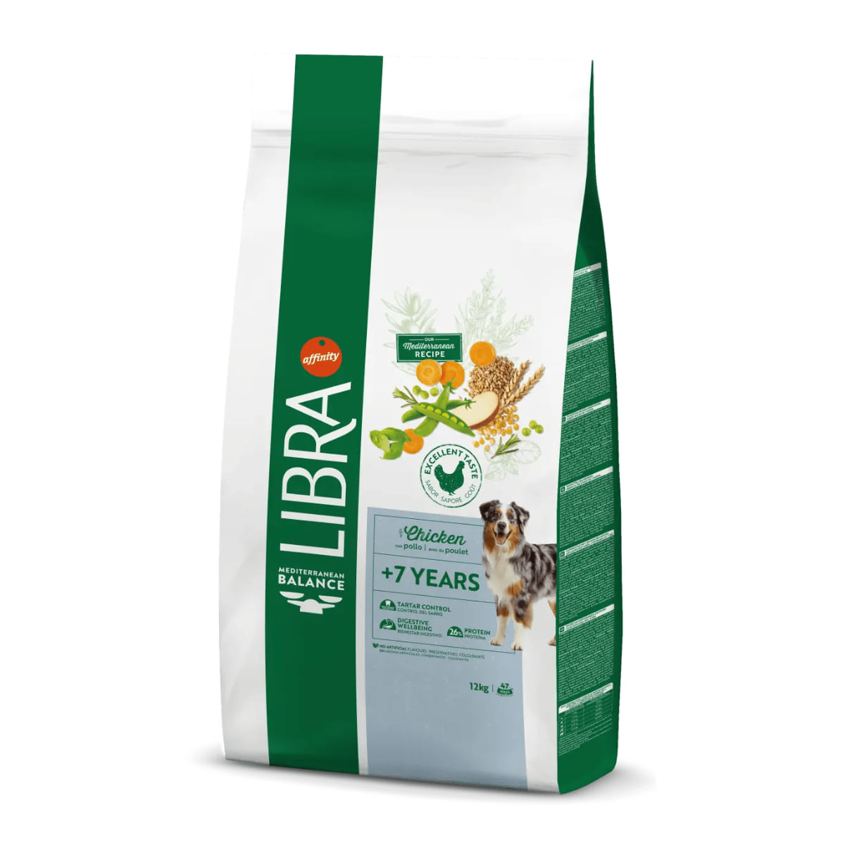 LIBRA Mediterranean Balance Plus 7 Ani, XS-XL, Pui, hrană uscată câini senior, 12kg - poza 3