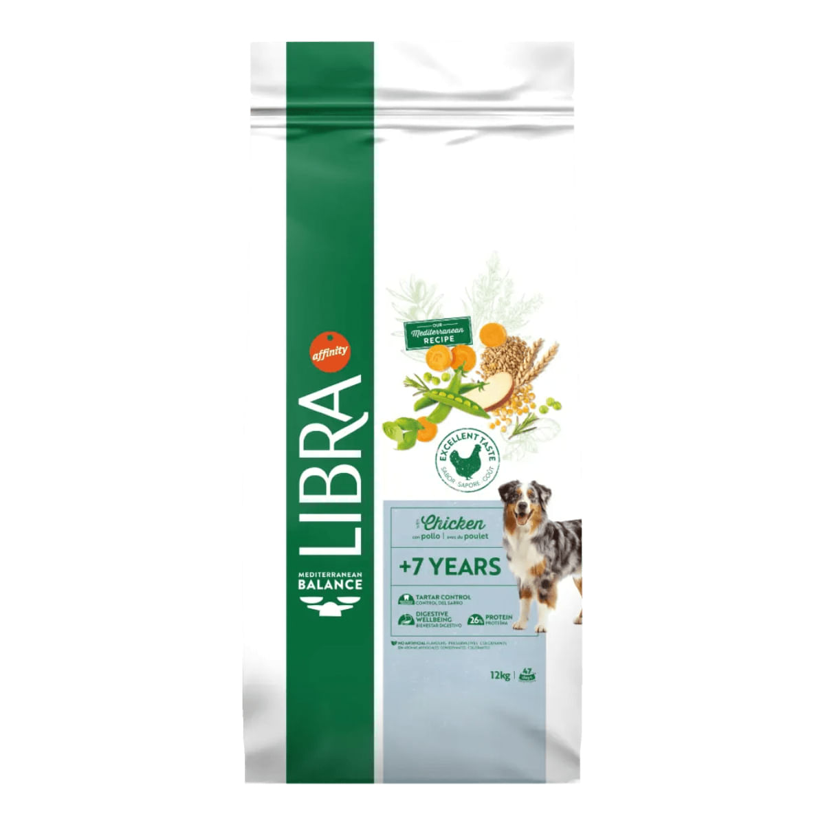 LIBRA Mediterranean Balance Plus 7 Ani, XS-XL, Pui, hrană uscată câini senior, 12kg - poza 5
