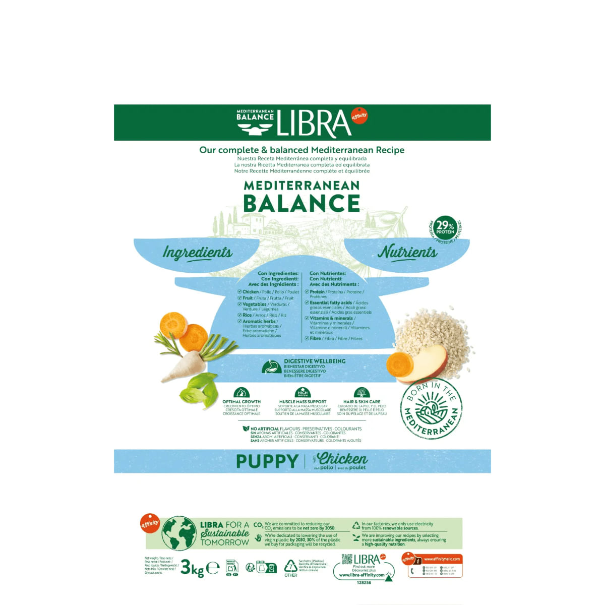 LIBRA Mediterranean Balance Puppy, XS-XL, Pui, hrană uscată câini junior, 12kg - poza 4