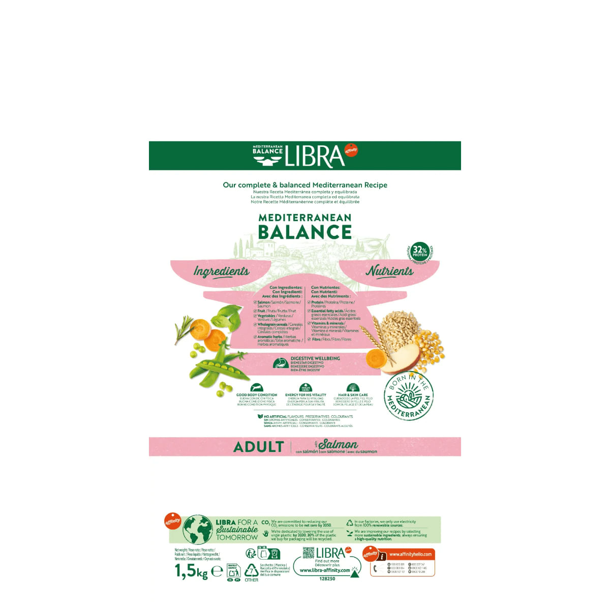 LIBRA Mediterranean Balance, Somon, hrană uscată pisici, 12kg - poza 4