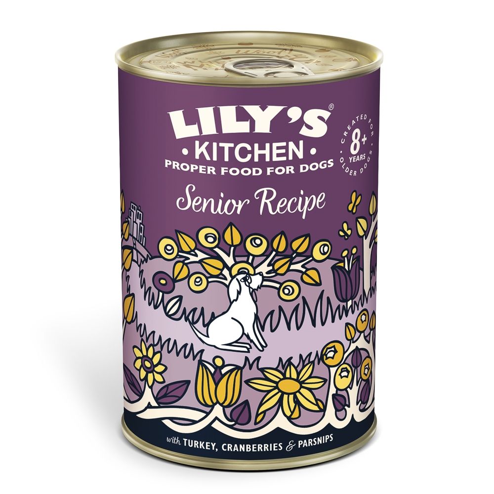 Lily's Kitchen for Dogs Senior Recipe, Turkey, Cranberries & Vegetables, 400 g