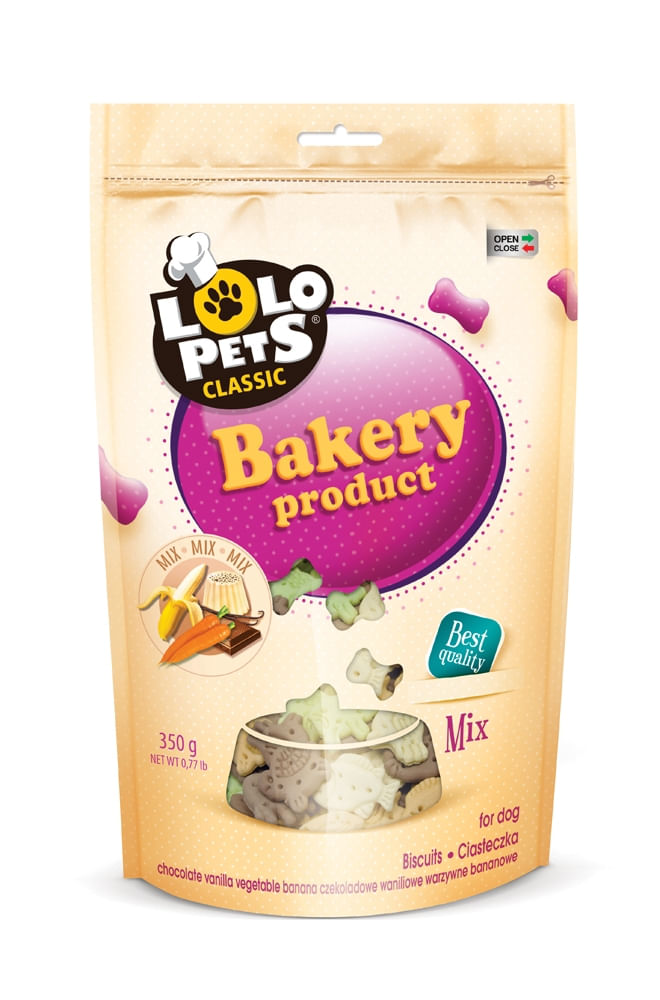Lolo Pets Caine Biscuiti Animals cu diferite arome, 350 g - poza 1