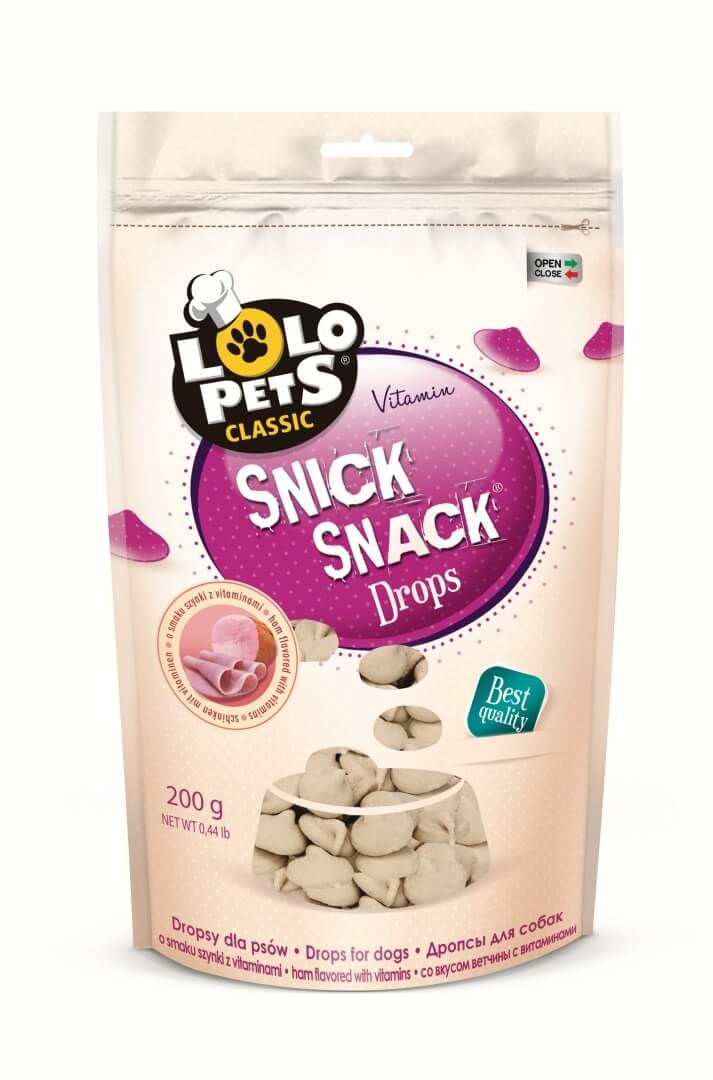 Lolo Pets Caine Dropsuri cu Aroma de Sunca si Vitamine, 200 g - poza 1