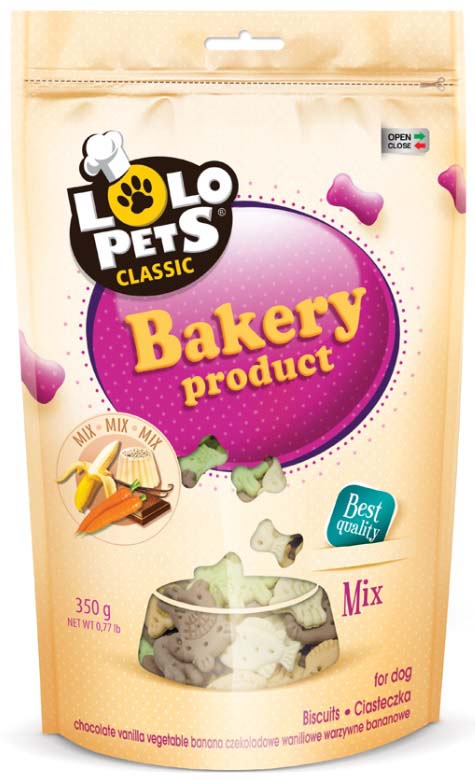 LOLO PETS CLASSIC Biscuiţi pentru câini, pungă 350g