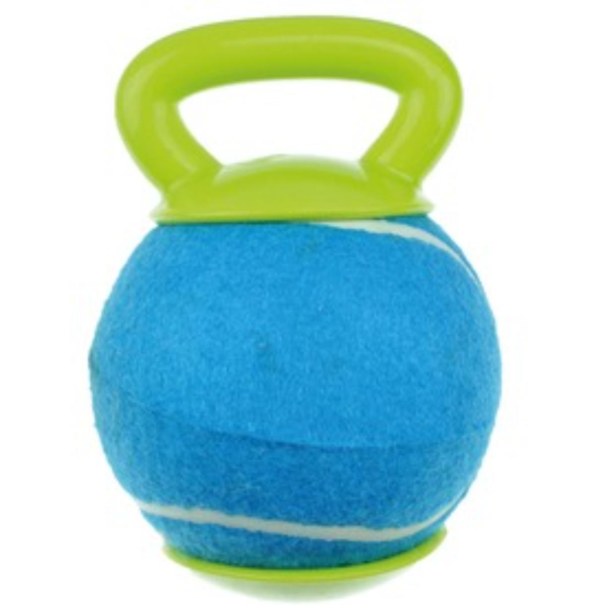 M-PETS Baggy, jucărie minge câini, activități fizice, cauciuc M-PETS Baggy, jucărie minge câini S-L, activități fizice, cauciuc, verde și albastru, ⌀18.4cm - poza 2
