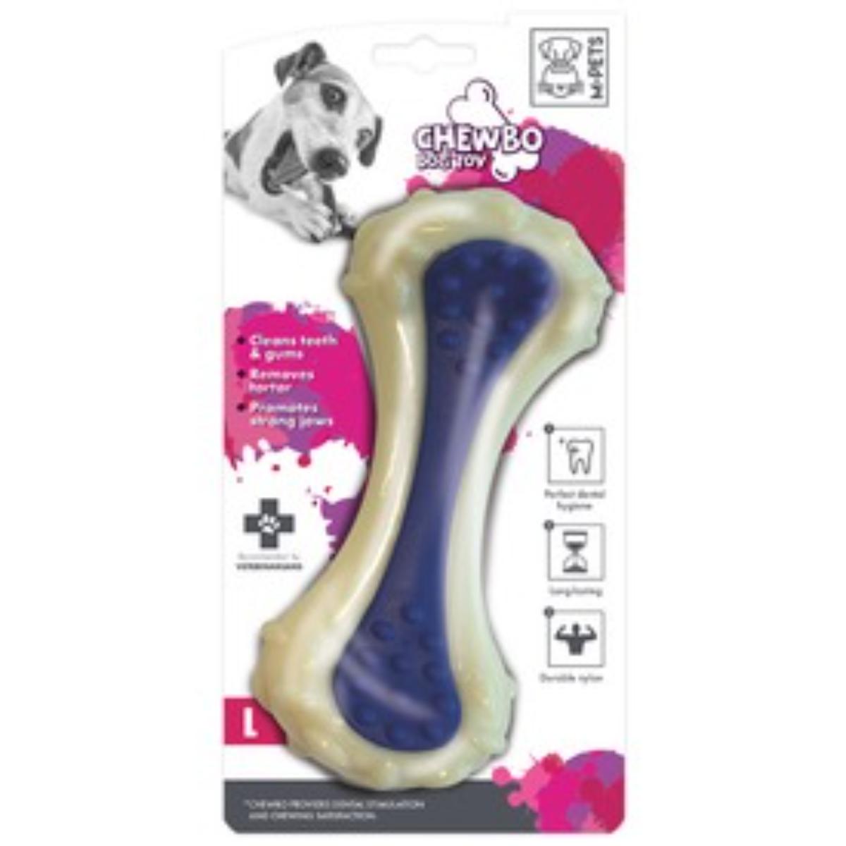 M-PETS Chewbo Choppy, jucărie de ros câini S-M, dentiție, cauciuc, albastru, 24.7cm - poza 2