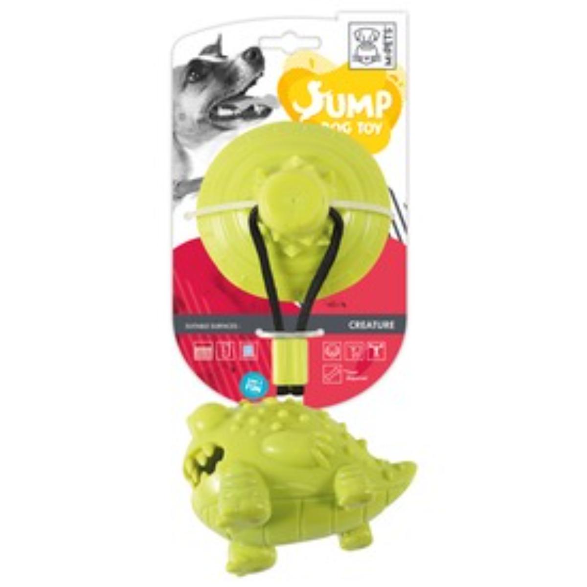 M-PETS Creature, jucărie interactivă câini XS-M, jucării agățate, eliberare recompense, poliester, verde 13x12cm - poza 1