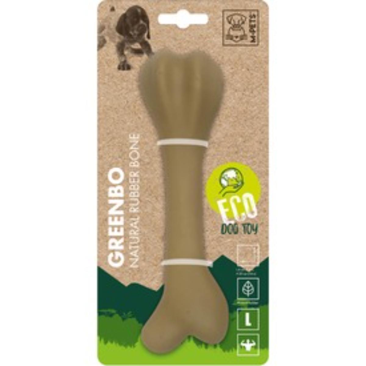 M-PETS Greenbo, jucărie de ros câini, dentiție, cauciuc M-PETS Greenbo, jucărie de ros câini L, dentiție, cauciuc, maro, 20cm - poza 2