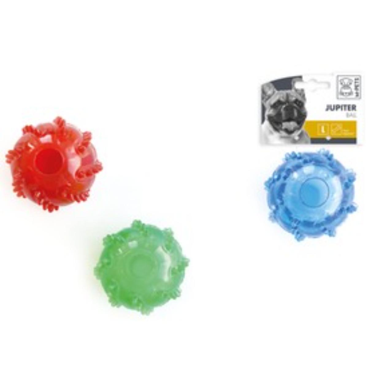 M-PETS Jupiter, jucărie minge câini, eliberare recompense, dentiție, cauciuc M-PETS Jupiter, jucărie minge câini M-L, eliberare recompense, dentiție, cauciuc, diverse culori, ⌀8cm - poza 1