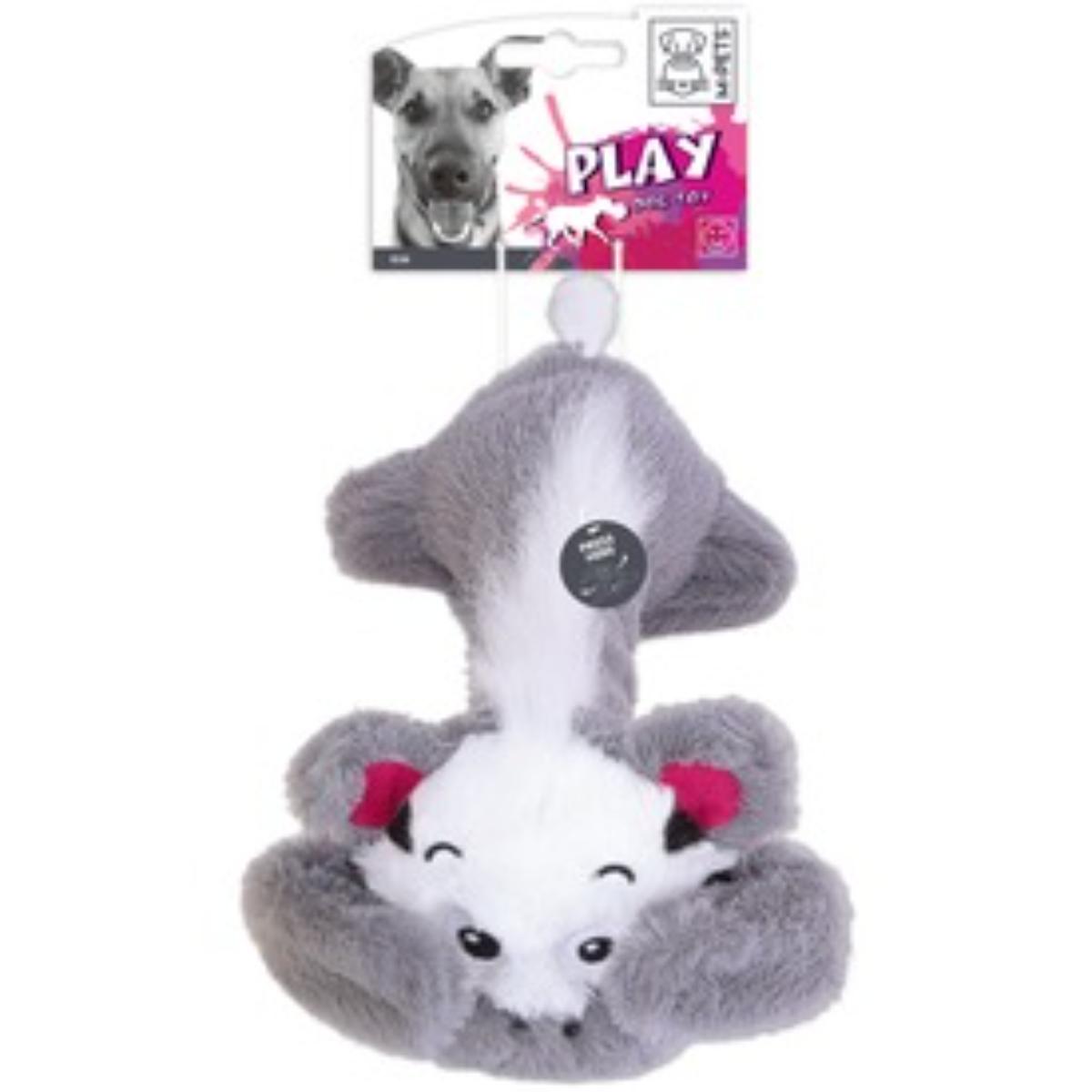 M-PETS Kim, jucărie de pluș câini M-XL, activități fizice, pluș, alb și gri, 36cm - poza 1