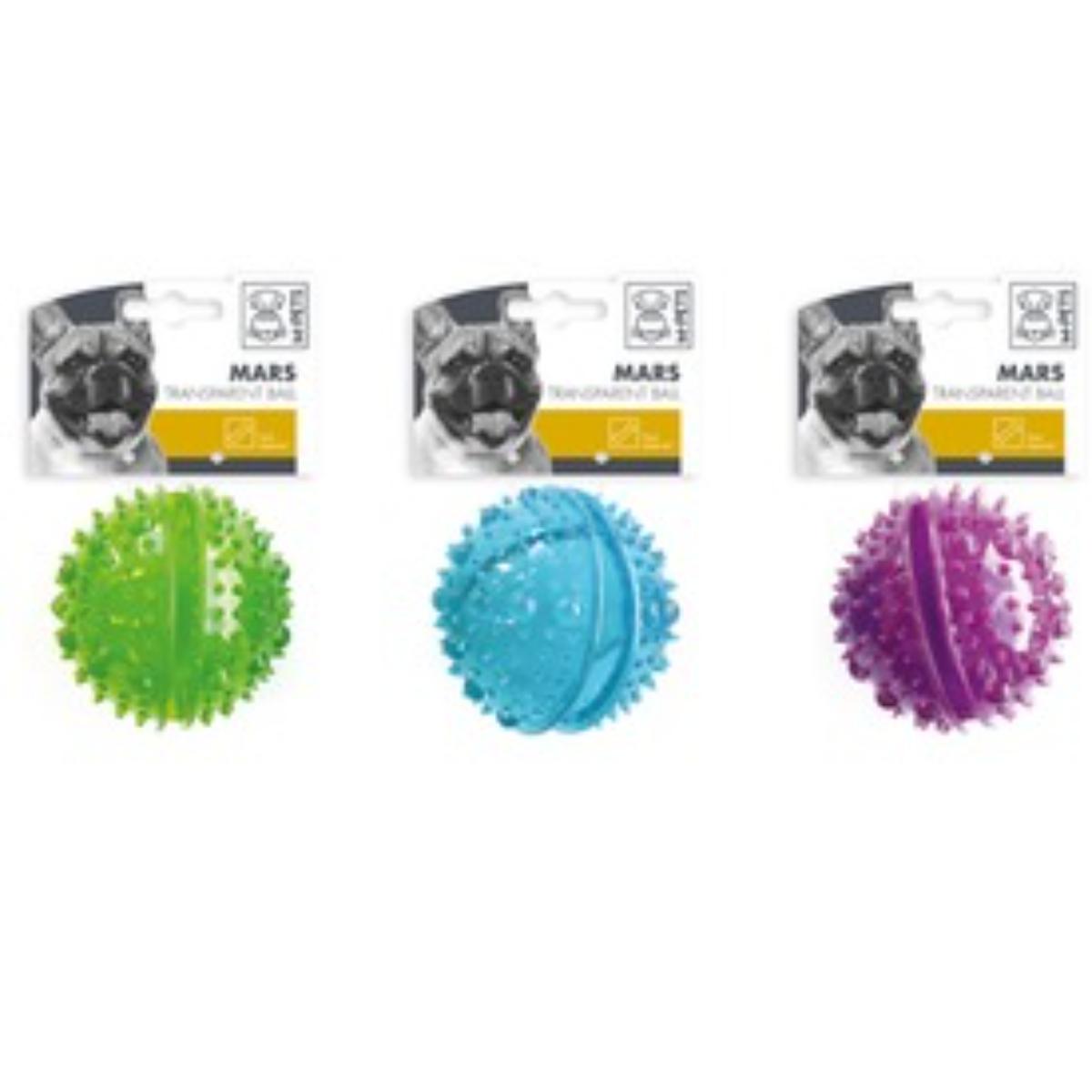 M-PETS Mars, jucărie minge câini S-M, eliberare recompense, dentiție, cauciuc, diverse culori, ⌀6cm - poza 2