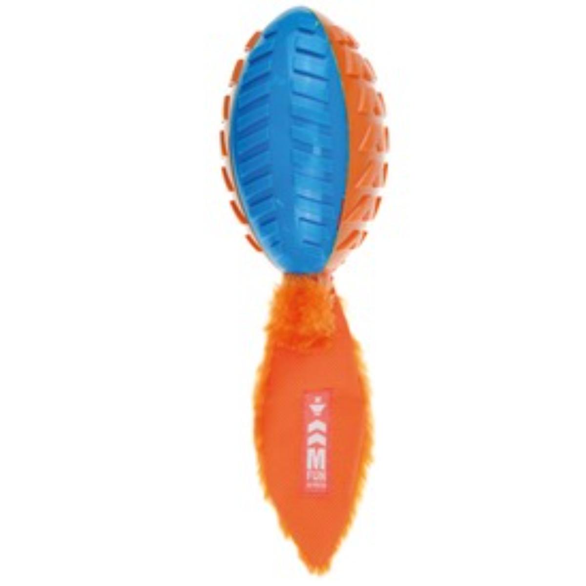 M-PETS Shelly On/Off, jucărie interactivă câini S-L, cu sunet, dentiție, pluș, albastru și portocaliu, 33cm - poza 2