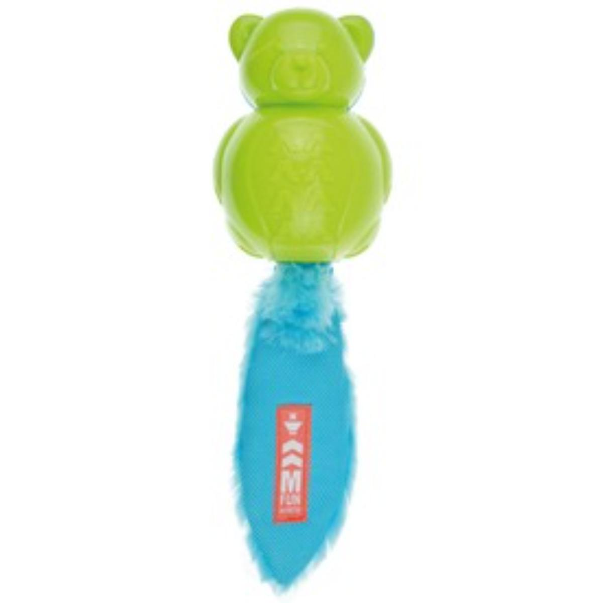 M-PETS Teddy On/Off, jucărie interactivă câini, cu sunet, cauciuc M-PETS Teddy On/Off, jucărie interactivă câini S-M, cu sunet, cauciuc, albastru și verde, 30x8.5x9.2cm - poza 2