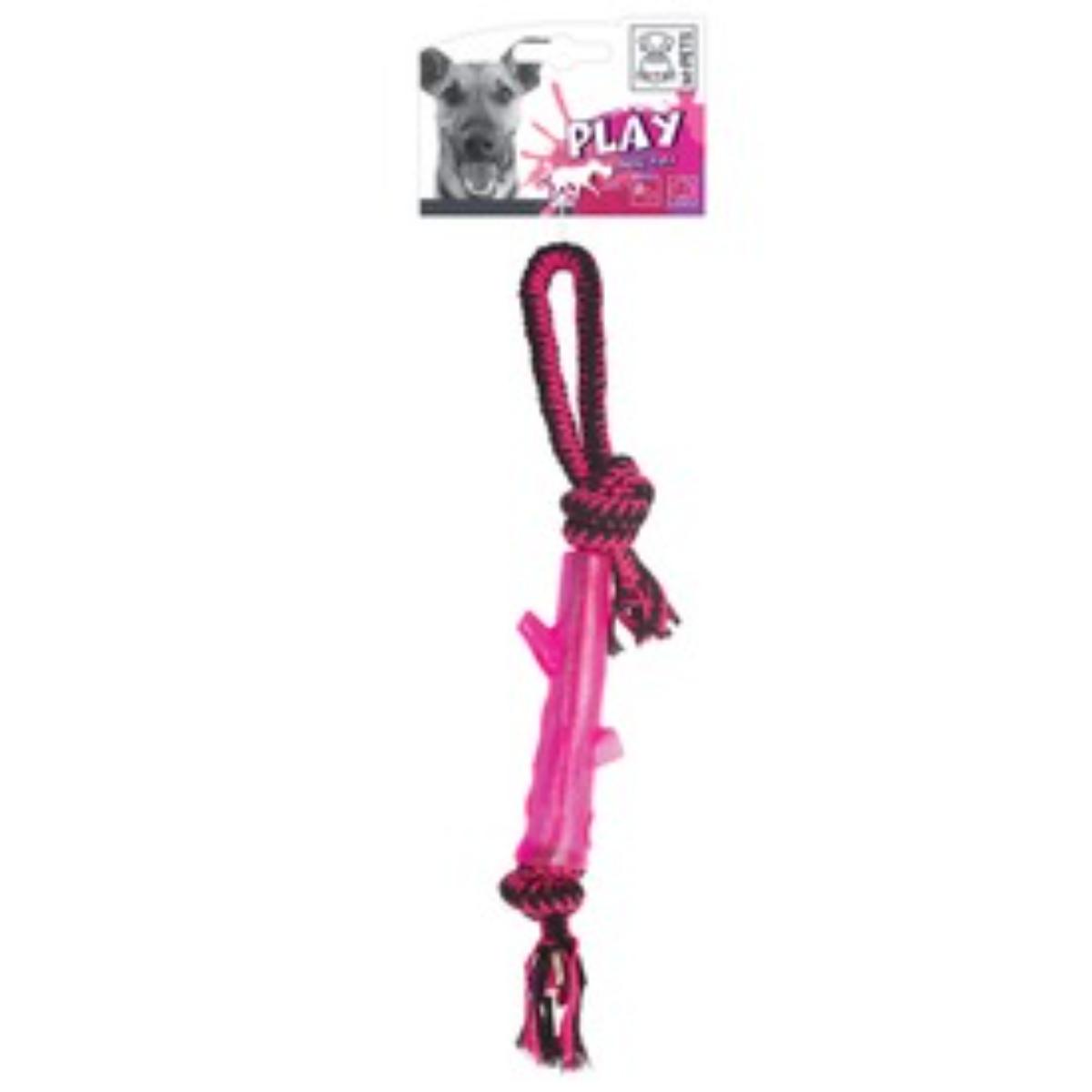 M-PETS Twist Stick, jucărie sfoară câini S-L, activități fizice, dentiție, textil, diverse culori, 49cm - poza 2